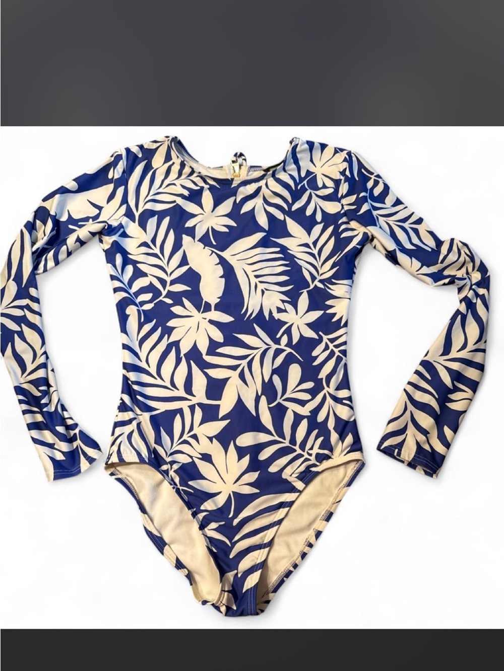 Kate Spade Long Sleeve One-Piece Paddlesuit in Navy and White
